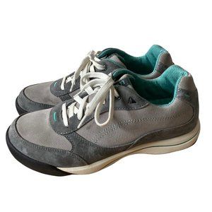 LL BEAN Women's Suede Leather Oxford Hiking Trail Gray Shoes Size 8M 296…